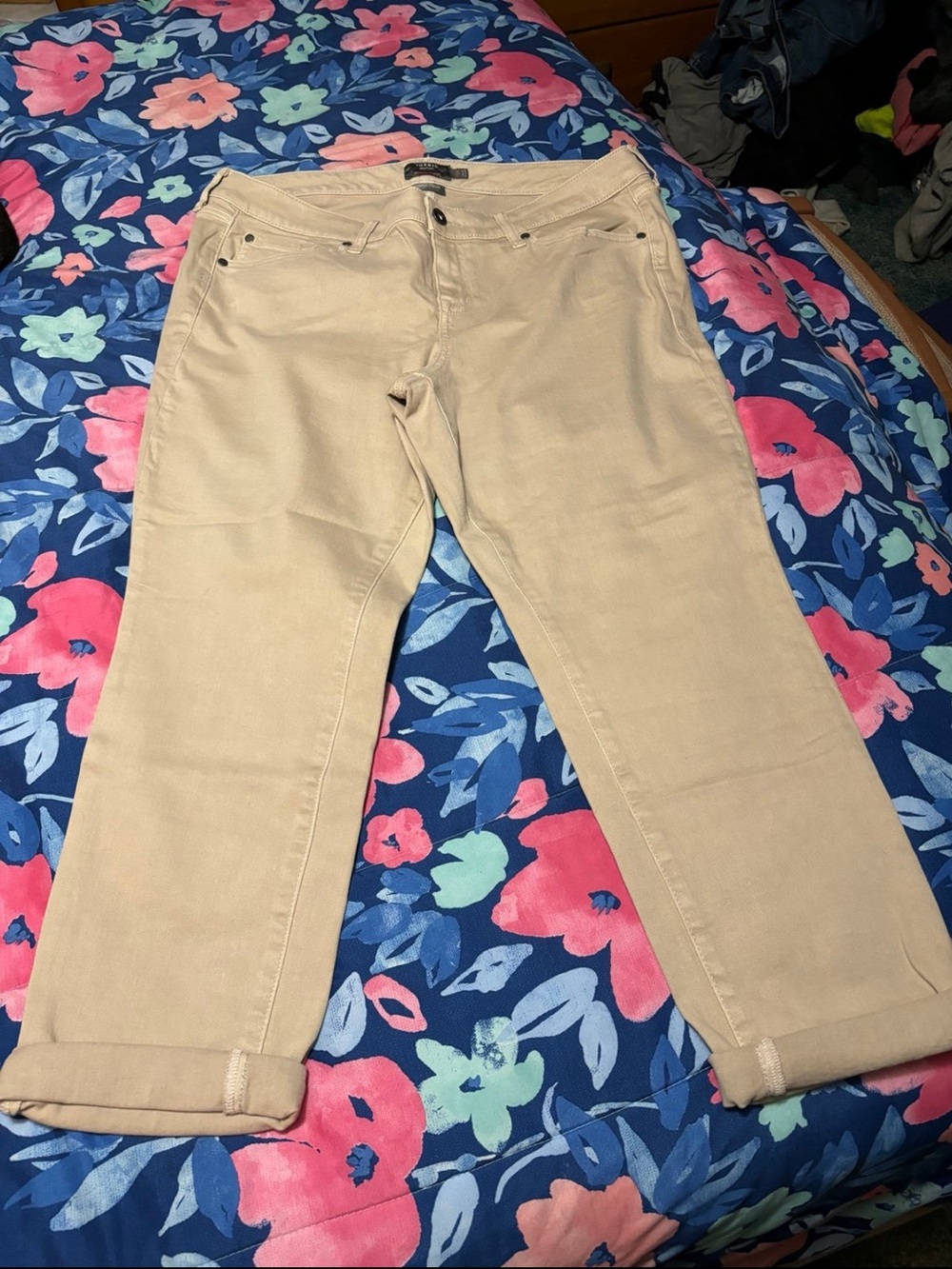 torrid Beige Boyfriend cuff Jeans size 16R